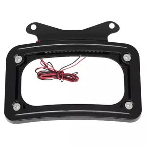 fsmotouk Curved License Plate Frame Mount LED Light Fit For Harley Street Glide 2010-2023