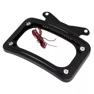 fsmotouk Curved License Plate Frame Mount LED Light Fit For Harley Street Glide 2010-2023