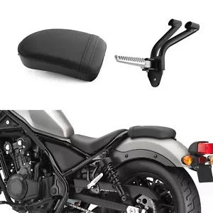 fsmotouk Rear Passenger Seat Pillion & Foot Pegs Fit For Honda Rebel CMX300 500 2017-2024