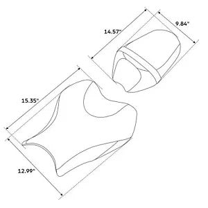 fsmotouk Driver & Passenger Pillion Seat Fit For Suzuki GSXR1000 GSXR 1000 2009-2016