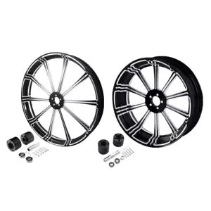 fsmotouk 26" Front & 18'' Rear Wheel Rims Dual Disc Fit For Harley Touring 09-24 non ABS