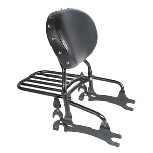 fsmotouk Backrest Sissy Bar & Pad Luggage Rack Fits For Indian Chief Dark Horse 2016-2018