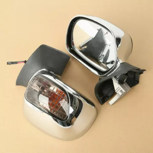 fsmotouk Rearview Mirrors Turn Signals Fit For Honda Goldwing GL1800 GL 1800 2001-2017