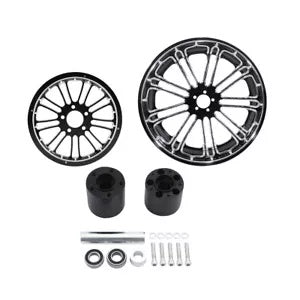 fsmotouk 21" Front & 18'' Rear Wheel Rim Hub Pulley Fit For Harley Touring 2009-2024