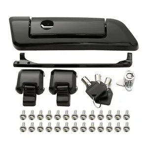 fsmotouk Black Pack Trunk Lids Latches For Harley Tour Pak Touring Electra Glide 14-23