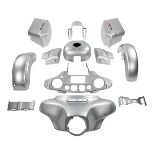 fsmotouk Fairing Bodywork Fits For Harley Street Glide 2014-2024 Brilliant Silver Pearl