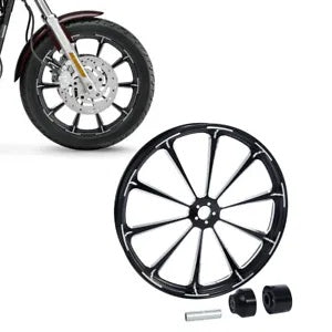 fsmotouk 30'' Front Wheel Rim Hub & Single Disc Fit For Harley Road Glide 2008-2023