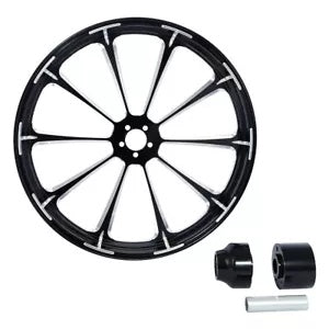 fsmotouk CNC 23'' Wheel Rim Single Disc Wheel Hubs Fit For Harley Touring ABS 2008-2023