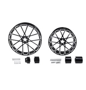 fsmotouk 21" Front 18'' Rear Wheel Rim Hub Fit For Harley Touring Electra Glide 08-23 US