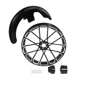 fsmotouk 21'' Front Fender & Wheel Rim Single Disc Hubs Fit For Harley Touring 2008-2023