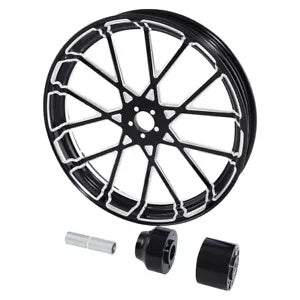 fsmotouk 21'' Front Fender & Wheel Rim Single Disc Hubs Fit For Harley Touring 2008-2023