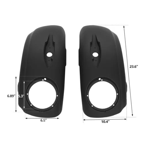 fsmotouk Matte Saddlebags Lids Audio Speaker Cutouts Fit For Indian Springfield 2016-2023