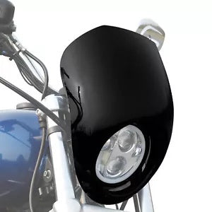 fsmotouk Black Headlight Fairing Mask Fit For Harley Sportster Dyna XL 883 1200 1973-2022