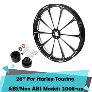 fsmotouk 26'' Wheel Rim Single Disc Wheel Hubs Fit For Harley Touring ABS Model 2008-2023