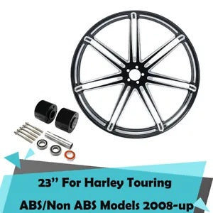 fsmotouk 23' Front Wheel Rim & Dual Disc Hub Fit For Harley Touring Road Glide 2008-2023