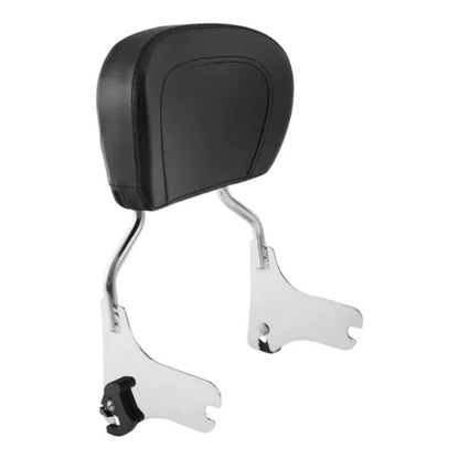 fsmotouk Chrome Passenger Backrest Sissy Bar Pad Fit For Harley Touring Glide 1997-2008