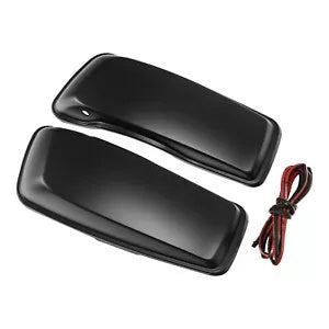 fsmotouk Hard Saddlebag Lids Fit For Harley Touring Street Glide 2014-2022 Black Denim