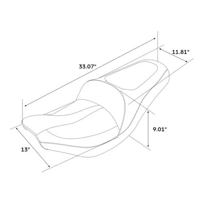 fsmotouk Drive Passenger Seat Fit For Indian Chieftain Dark Horse 2016-2024 Black