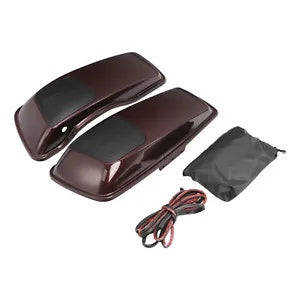 fsmotouk 6"x9" Saddlebag Speaker Lids Fit For Harley Touring 2014-2022 Twisted Cherry