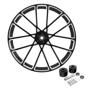 fsmotouk 26" Front Wheel Rim Dual Disc Hubs Fits For Harley Touring ABS Model 2008-2023