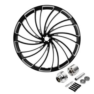 fsmotouk 32" Front Wheel Rim w/ Chrome Single Disc Hub Fit For Harley Touring 2008-2023