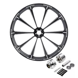 fsmotouk 32'' Front Wheel Rim & Single Disc Wheel Hubs Fit For Harley Touring 2008-2023