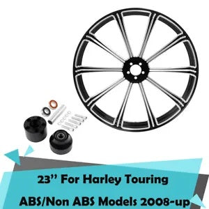 fsmotouk 23'' Front Wheel Rim Hub Single Disc Fit For Harley Touring 2008-2023 ABS Models