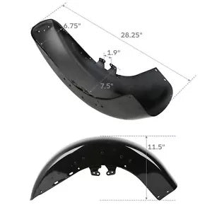 fsmotouk Front Wheel Fender Fit For Harley Touring Electra Tri Glide Ultra Classic 14-23