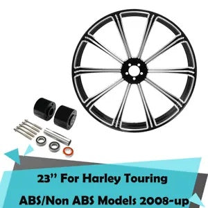 fsmotouk 23'' Front Wheel Rim Hubs Dual Disc Fit For Harley Touring 2008-2023 ABS Model