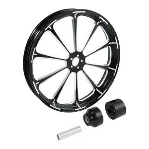 fsmotouk 18"X3.5'' Front Wheel Rim & Single Disc Hubs Fit For Harley Road King 2008-2023