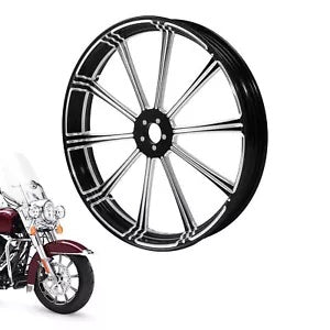 fsmotouk 23''x3.5" Front Wheel Rim Hub Single Disc Fit For Harley Touring Model 2008-2023