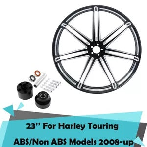 fsmotouk 23' Front Wheel Rim & Single Disc Hubs Fit For Harley Touring 2008-2023 ABS