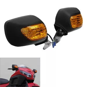 fsmotouk Matte Rear View Mirrors Signals Fit For Honda Goldwing GL1800 F6B 2013-2017