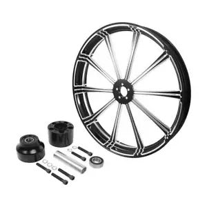 fsmotouk 26" Front Wheel Rim & Single Disc Hub Fit For Harley Touring Electra Glide 2008+