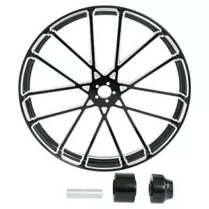 fsmotouk 23'' Front Wheel Rim & Single Disc Hub Fit For Harley Touring Road King 08-23 US