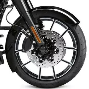 fsmotouk 30'' CNC Front Wheel Rim Single Disc Hubs Fit For Harley Touring Road King 08-23