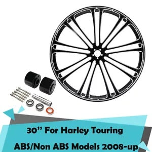 fsmotouk 30" Front Wheel Rim Dual Disc Hub Fit For Harley Touring ABS models 2008-2023 US