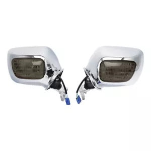 fsmotouk Chrome Shell Rear View Mirrors Turn Signals Fit For Honda GL1800 F6B 2013-2017