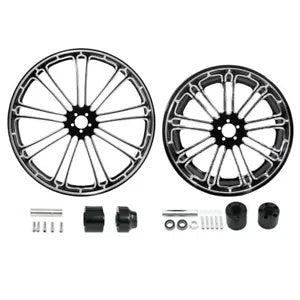 fsmotouk 23'' Front & 18'' Rear Wheel Rim Single Hub Fit For Harley Touring 2008-2023