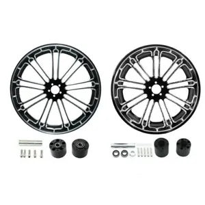 fsmotouk 18'' Front Rear Wheel Rim Dual Disc Hubs Fit For Harley Electra Glide 2008-2023