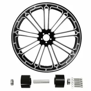 fsmotouk 18'' Front Rear Wheel Rim Dual Disc Hubs Fit For Harley Electra Glide 2008-2023