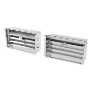 fsmotouk Pair Chrome Lower Air Outlet Vents Fit For Honda Goldwing GL1800 2001-2010