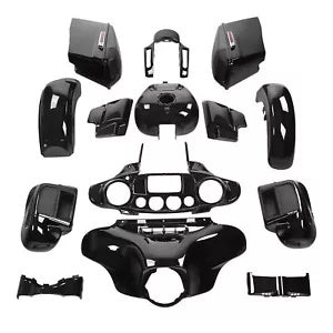 fsmotouk Fairings Bodywork Fit For Harley Touring CVO Street Glide 2014-2023 Vivid Black