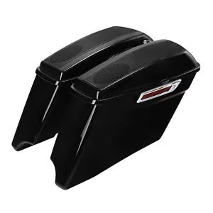 fsmotouk 4'' Stretched Saddlebags & Dual Speaker Lids Fit For Harley CVO Road Glide 2014+