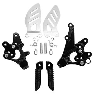 fsmotouk Front Rider Foot Pegs Footrest Bracket Fit For Suzuki GSXR1000 2009-2016