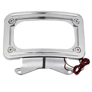 fsmotouk Curved License Plate Mount Frame Light Fit For Harley Street Glide 2010-2023