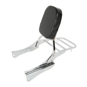 fsmotouk Backrest Sissy Bar Luggage Rack Fit For Honda Shadow Spirit VT750DC 2001-2007