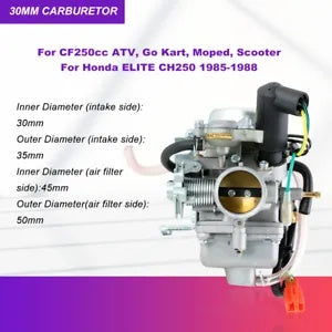 fsmotouk Generator 30mm Carburetor Carb Fit For CF250cc ATV Go Kart Moped Scooter