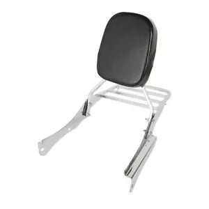 fsmotouk Backrest Sissy Bar Luggage Rack Fit For Honda Shadow Spirit VT750DC 2001-2007