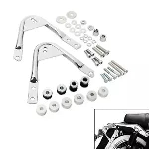 fsmotouk Detachable 2-Up Luggage Rack Docking Hardware Fit For Harley Road King 1997-2008